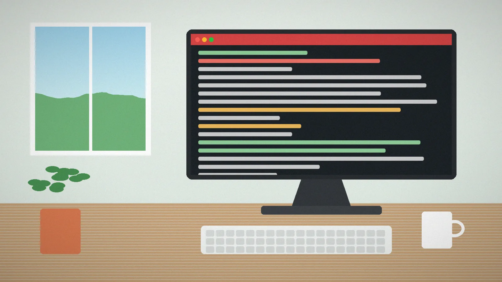 Monitor displaying a colour-coded game log used to diagnose a Critters and Companions crash