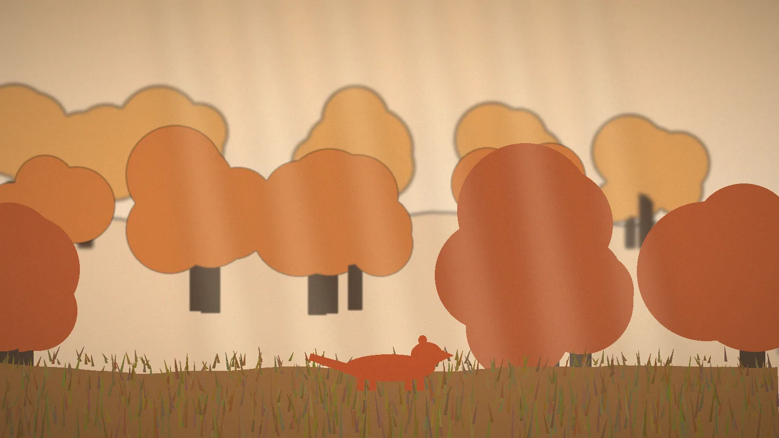 An autumn forest world with a red panda, showing a Minecraft world updated to a new version